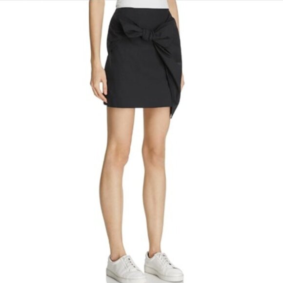 NWT [Lush] Party Night Out Bow Tie Asymmetric Mini Skirt Women's Sz Small - Picture 2 of 3